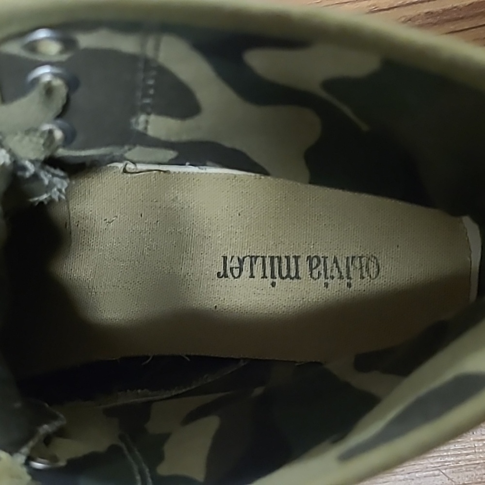 Olivia Miller Green Camouflage Chukka Boots - Picture 4 of 6